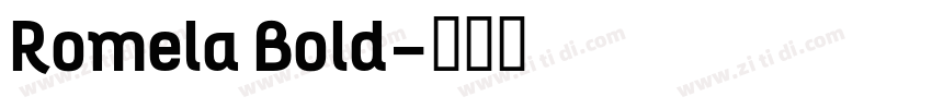 Romela Bold字体转换